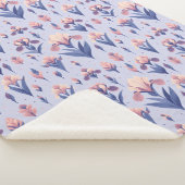 Couverture Sherpa Motif Iris Flower (3/4)