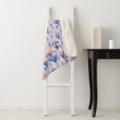 Couverture Sherpa Motif Iris Flower (En situation)