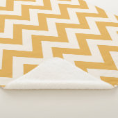Couverture Sherpa Motif Jaune Chevron Zigzag (3/4)