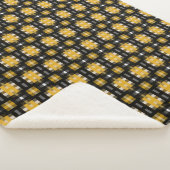 Couverture Sherpa Motif jaune et noir (3/4)