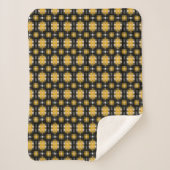 Couverture Sherpa Motif jaune et noir (Devant)