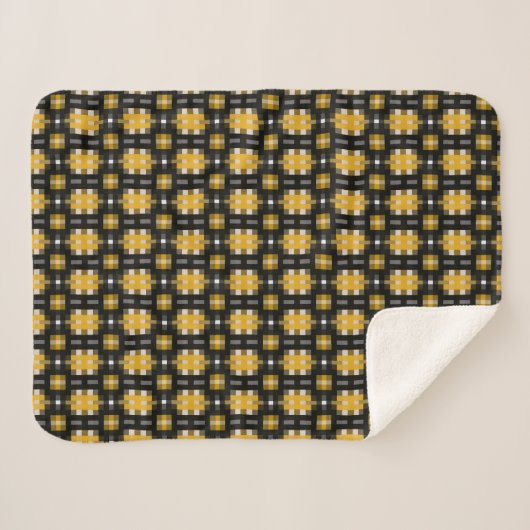 Couverture Sherpa Motif jaune et noir (Devant (Horizontal))