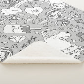 Couverture Sherpa motif lama 4 (3/4)