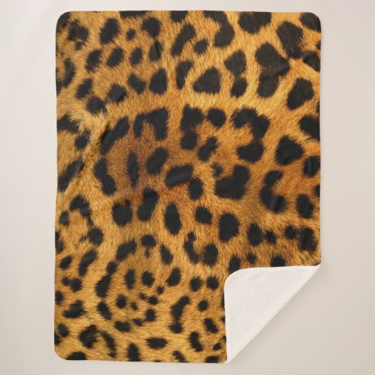 Couverture Sherpa Motif léopard (Devant)