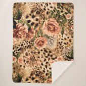 Couverture Sherpa Motif Leopard élégant Imprimer avec une texture de (Devant)