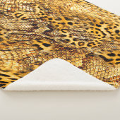 Couverture Sherpa Motif léopard et serpent (3/4)