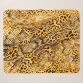 Couverture Sherpa Motif léopard et serpent (Devant (Horizontal))