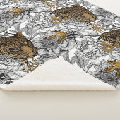 Couverture Sherpa Motif Leopard & Peonies (3/4)