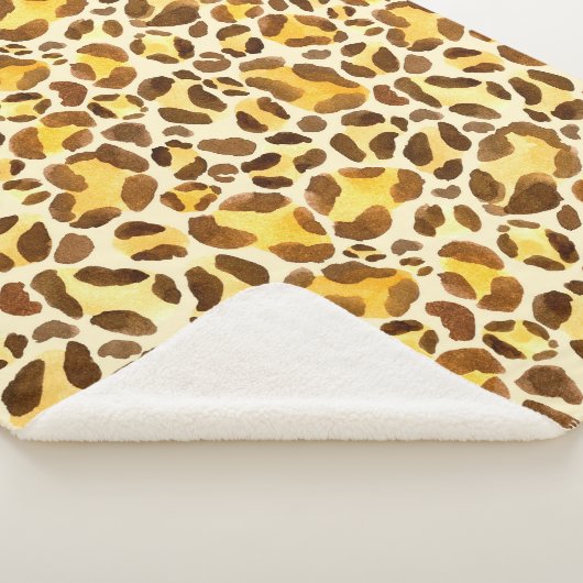 Couverture Sherpa Motif léopard sans eau (3/4)