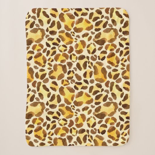 Couverture Sherpa Motif léopard sans eau (Devant)