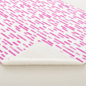 Couverture Sherpa Motif Lignes arrondies | Blanc/Rose clair (3/4)