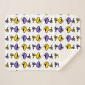 Couverture Sherpa Motif Lunettes de soleil Cool Woodstock (Devant (Horizontal))