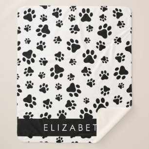 Couverture Sherpa Motif mâle, Patrouilles de chien, Noir et Blanc, V