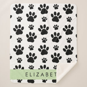 Couverture Sherpa Motif mâle, Patrouilles de chien, Noir et Blanc, V