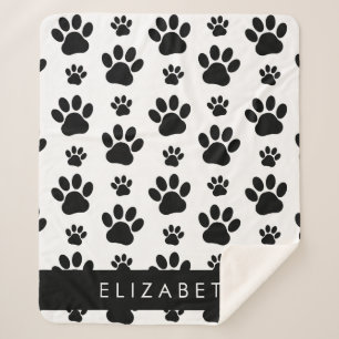 Couverture Sherpa Motif mâle, Patrouilles de chien, Noir et Blanc, V