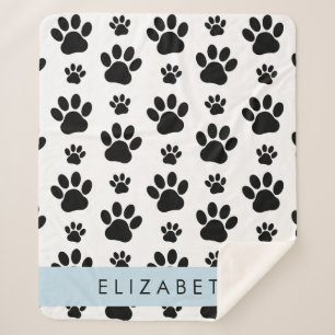 Couverture Sherpa Motif mâle, Patrouilles de chien, Noir et Blanc, V