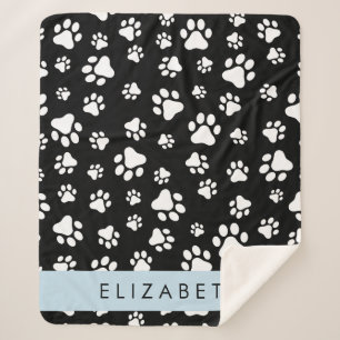 Couverture Sherpa Motif mâle, Patrouilles de chien, Noir et Blanc, V