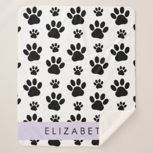 Couverture Sherpa Motif mâle, Patrouilles de chien, Noir et Blanc, V