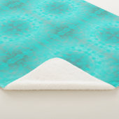 Couverture Sherpa motif marin bleu profond (3/4)