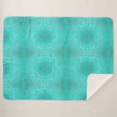 Couverture Sherpa motif marin bleu profond (Devant (Horizontal))