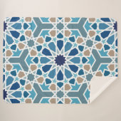 Couverture Sherpa Motif marocain en carreaux (Devant (Horizontal))