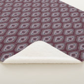Couverture Sherpa motif marron flux et reflux (3/4)