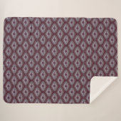 Couverture Sherpa motif marron flux et reflux (Devant (Horizontal))