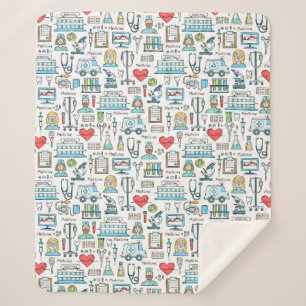 Couverture Sherpa Motif Médicale de conception