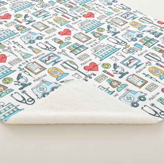 Couverture Sherpa Motif Médicale de conception (3/4)