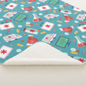 Couverture Sherpa Motif Médicale d'icône (3/4)