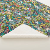 Couverture Sherpa Motif Médicale d'icône d'art abstrait (3/4)