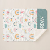 Couverture Sherpa Motif météorologique mignon (Devant (Horizontal))
