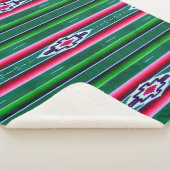 Couverture Sherpa Motif mexicain Sarape (3/4)