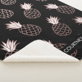 Couverture Sherpa Motif mignon d'ananas (3/4)