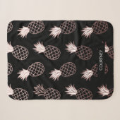Couverture Sherpa Motif mignon d'ananas (Devant (Horizontal))