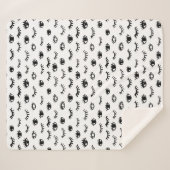Couverture Sherpa Motif mignon de cil de griffonnage (Devant (Horizontal))