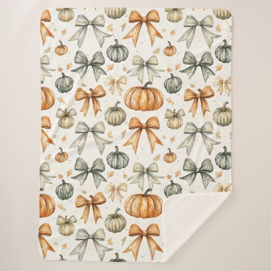 Couverture Sherpa Motif mignon de la bow automate (Devant)