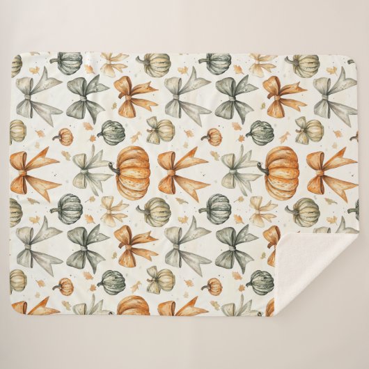 Couverture Sherpa Motif mignon de la bow automate (Devant (Horizontal))