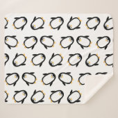 Couverture Sherpa Motif mignon de pingouins (Devant (Horizontal))