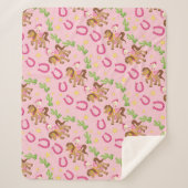 Couverture Sherpa Motif mignon petite fille (Devant)