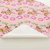 Couverture Sherpa Motif mignon petite fille (3/4)