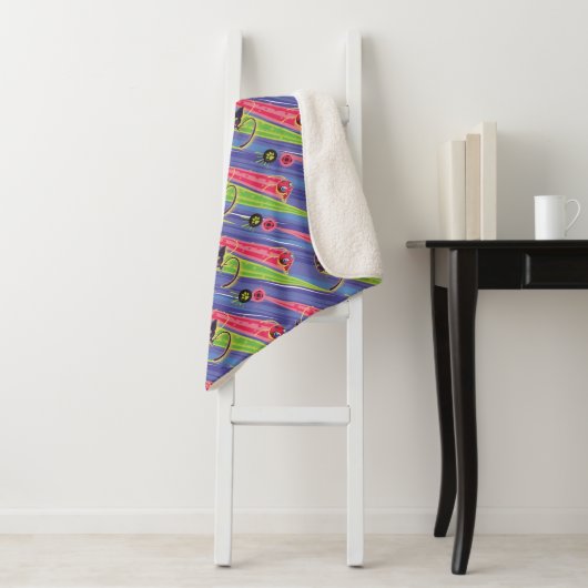 Couverture Sherpa Motif Miraculaire Kwamis Tikki & Plagg (En situation)
