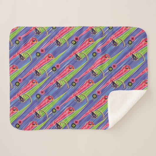 Couverture Sherpa Motif Miraculaire Kwamis Tikki & Plagg (Devant (Horizontal))