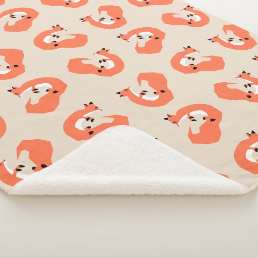 Couverture Sherpa Motif moderne de Fox géométrique (3/4)