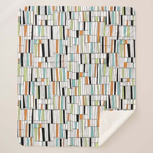 Couverture Sherpa Motif moderne du milieu du siècle (Devant)