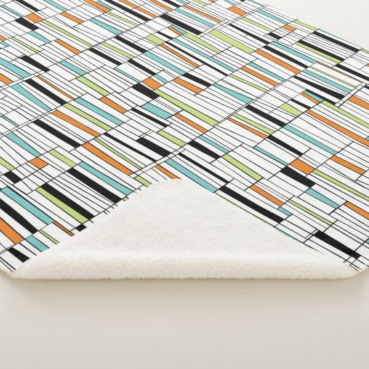 Couverture Sherpa Motif moderne du milieu du siècle (3/4)