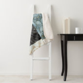 Couverture Sherpa motif moderne en marbre (En situation)