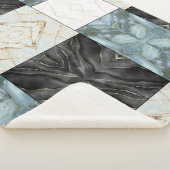 Couverture Sherpa motif moderne en marbre (3/4)