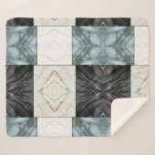 Couverture Sherpa motif moderne en marbre (Devant (Horizontal))