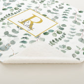 Couverture Sherpa Motif Monogram Eucalyptus (3/4)
